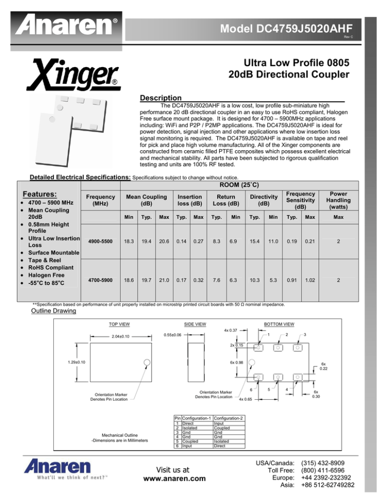 DC4759J5020AHF Datasheet RevC DC4759J5020AHF Datasheet RevC