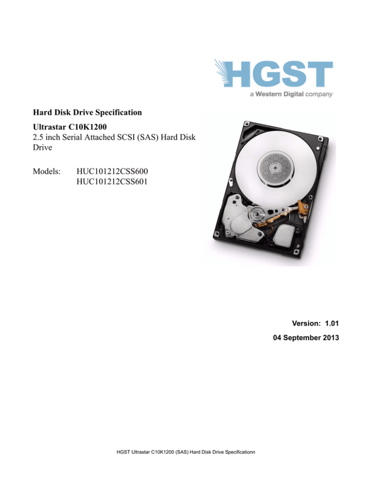 Ultrastar C10K1200 OEM Specification Ultrastar C10K1200 OEM Specification