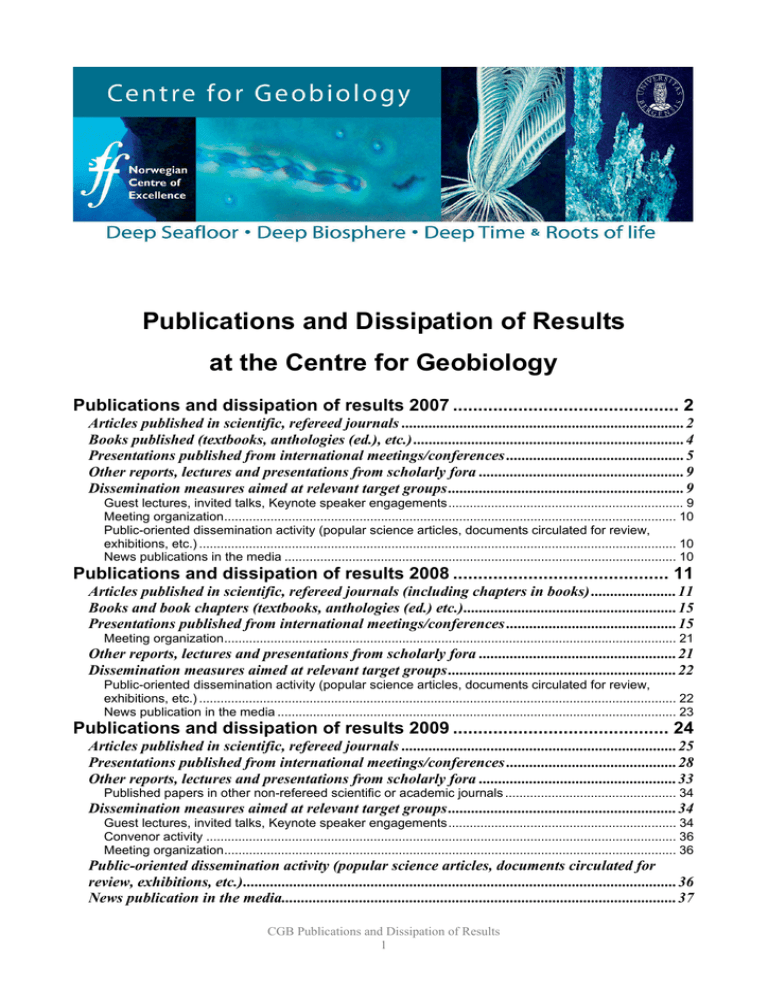 Publications 2007-2010 Publications 2007-2010