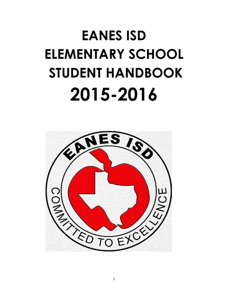 2014-15 Elementary Student Handbook 2014-15 Elementary Student Handbook