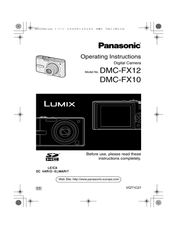 Panasonic DMCFX10 Operating instructions | Manualzz Panasonic DMCFX10 Operating instructions | Manualzz