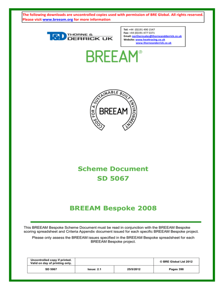 BREEAM WAT 04 Sanitary Supply Shut Off System BREEAM WAT 04 Sanitary Supply Shut Off System