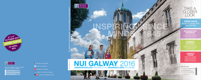 Undergraduate Prospectus 2016 Undergraduate Prospectus 2016
