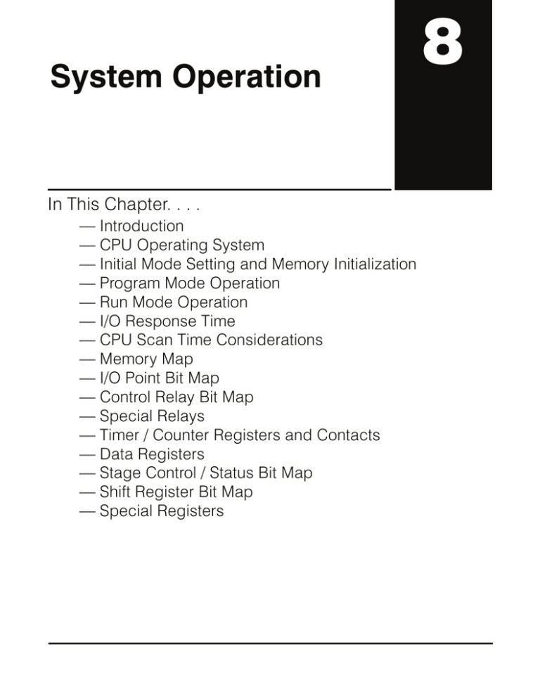 8 1 System Operation In This Chapter. . . . 8 1 System Operation In This Chapter. . . .