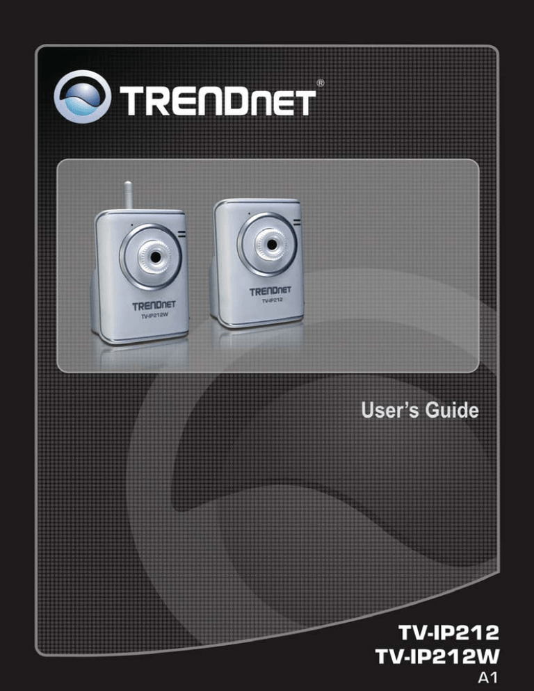 Trendnet TV-IP212W, TV-IP212 User guide Trendnet TV-IP212W, TV-IP212 User guide
