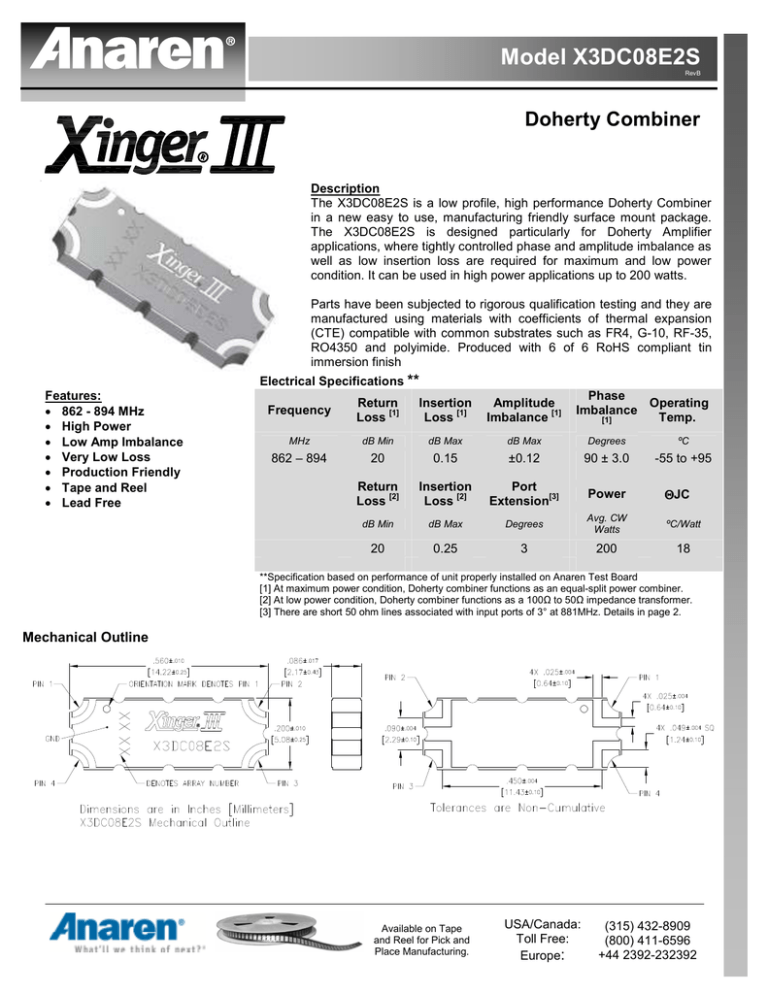 X3DC08E2 Datasheet_RevB X3DC08E2 Datasheet_RevB