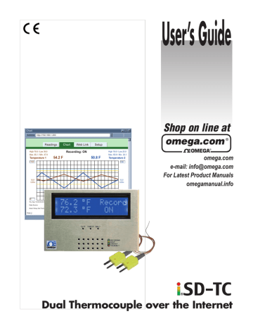Omega iSD-TC Owner Manual | Manualzz Omega iSD-TC Owner Manual | Manualzz