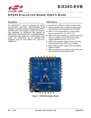 Silicon Laboratories Si5345-EVB User manual | Manualzz Silicon Laboratories Si5345-EVB User manual | Manualzz