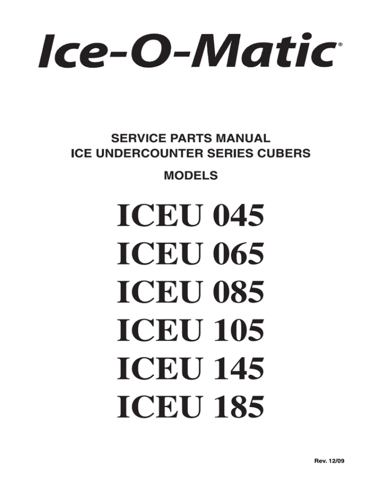 Ice-O-Matic ICEU66 User Manual Ice-O-Matic ICEU66 User Manual