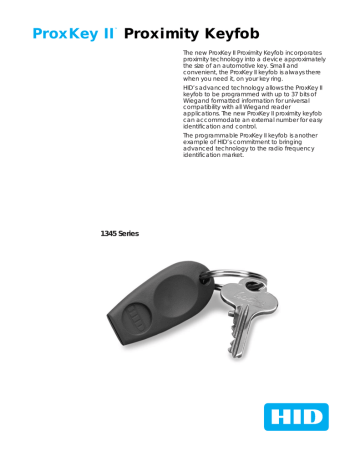 ProxKey II Proximity Keyfob ProxKey II Proximity Keyfob