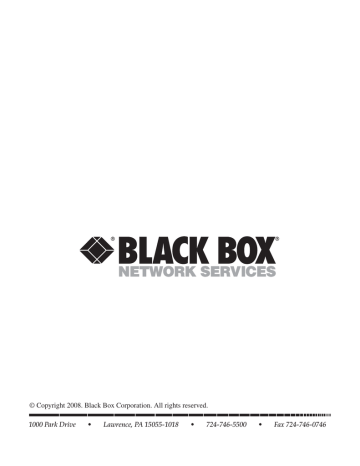 Black Box ServTray KVT419A manual | Manualzz