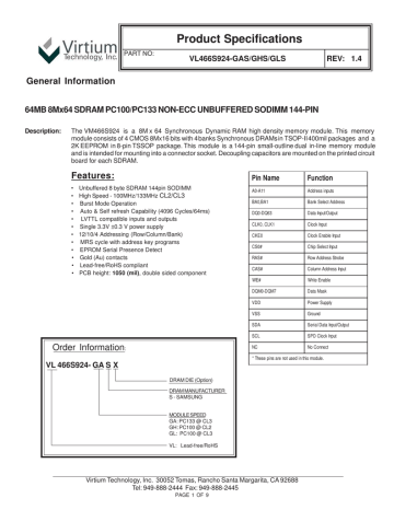 datasheet for VL466S924 datasheet for VL466S924