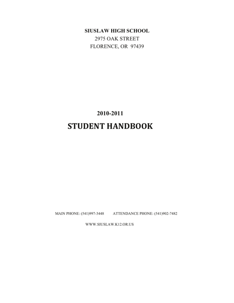 SHS 2010-11 student handbook coastal impressions (3) SHS 2010-11 student handbook coastal impressions (3)