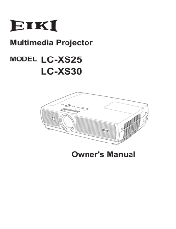 Eiki LC-XS30 Owner's Manual | Manualzz
