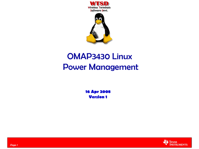 TI_OMAP3430_Linux_PM_reference TI_OMAP3430_Linux_PM_reference