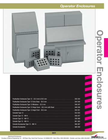 Operator Enclosures Operator Enclosures
