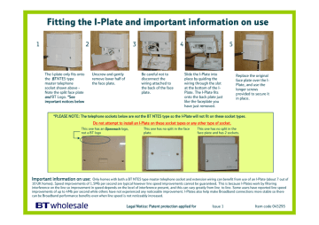 Fitting the I-Plate and important information on use 1 2 3 Fitting the I-Plate and important information on use 1 2 3