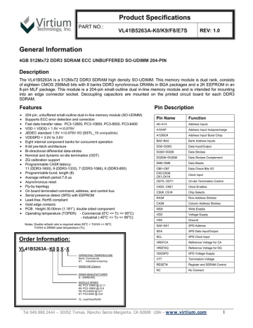 datasheet for VL41B5263A datasheet for VL41B5263A