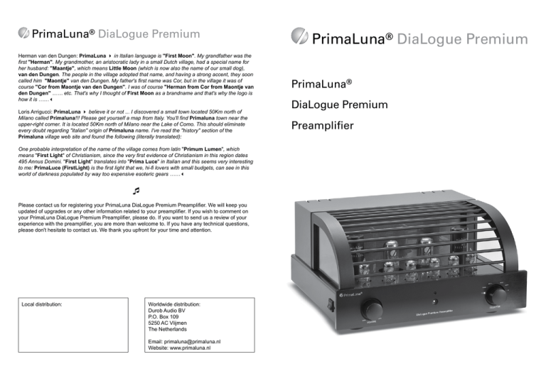 PrimaLuna DiaLogue Premium PrimaLuna DiaLogue Premium