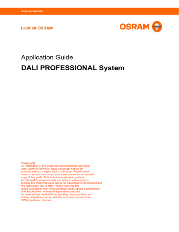 Application Guide - DALI PROFESSIONAL System (03/16) | Manualzz