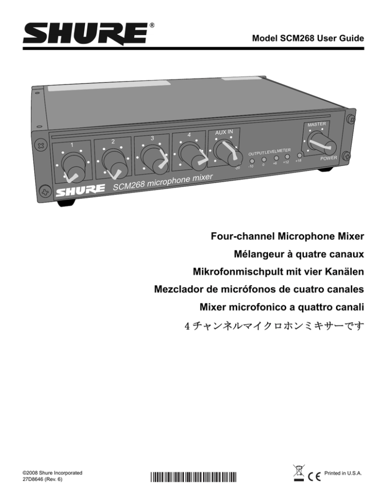 SCM268 User Guide SCM268 User Guide