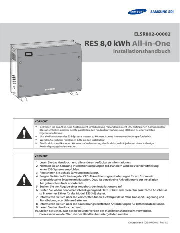 Res Kwh All In One Installationshandbuch Manualzz