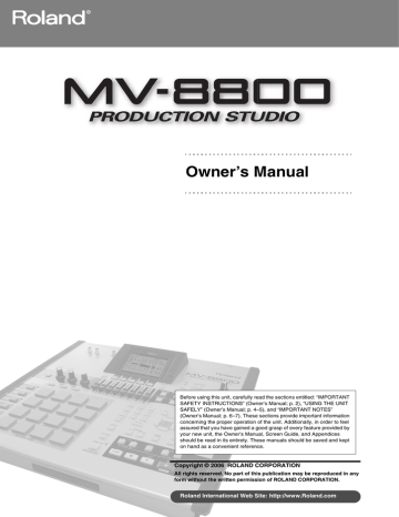 Roland MV8800 Manual | Manualzz Roland MV8800 Manual | Manualzz