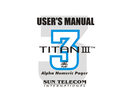 Titan 3 User Manual Titan 3 User Manual