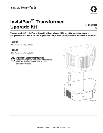 333349B - InvisiPac Transformer Upgrade Kit, Instructions 333349B - InvisiPac Transformer Upgrade Kit, Instructions