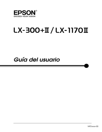 Epson LX300+II El manual del propietario | Manualzz