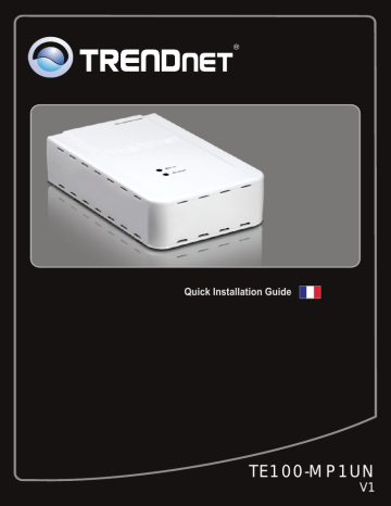 Trendnet TE100-MP1UN 1-Port Multi-Function Print Server Quick Installation Guide | Manualzz Trendnet TE100-MP1UN 1-Port Multi-Function Print Server Quick Installation Guide | Manualzz