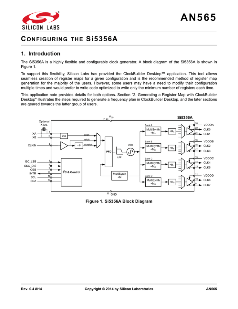 AN565: Configuring the Si5356A AN565: Configuring the Si5356A