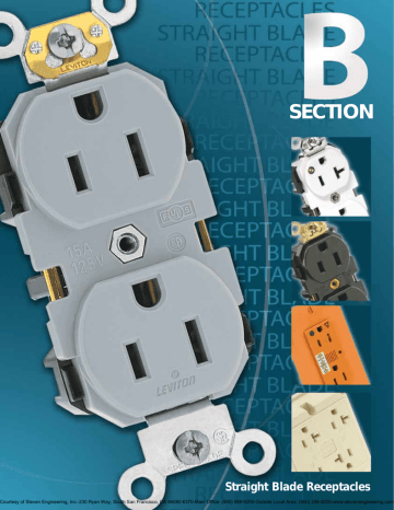 Section B - Straight Blade Receptacles Section B - Straight Blade Receptacles