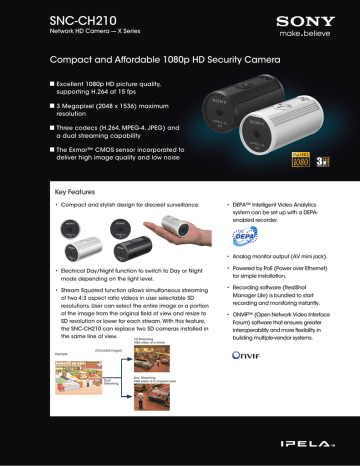 SNC-CH210 Compact and Affordable 1080p HD Security Camera SNC-CH210 Compact and Affordable 1080p HD Security Camera