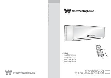 INSTRUCTIONS MANUAL SPLIT TYPE ROOM AIR CONDITIONER Models: • WAS(C,E)09P5AHLW INSTRUCTIONS MANUAL SPLIT TYPE ROOM AIR CONDITIONER Models: • WAS(C,E)09P5AHLW