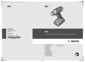 Bosch PSR18LI-2 manual | Manualzz Bosch PSR18LI-2 manual | Manualzz