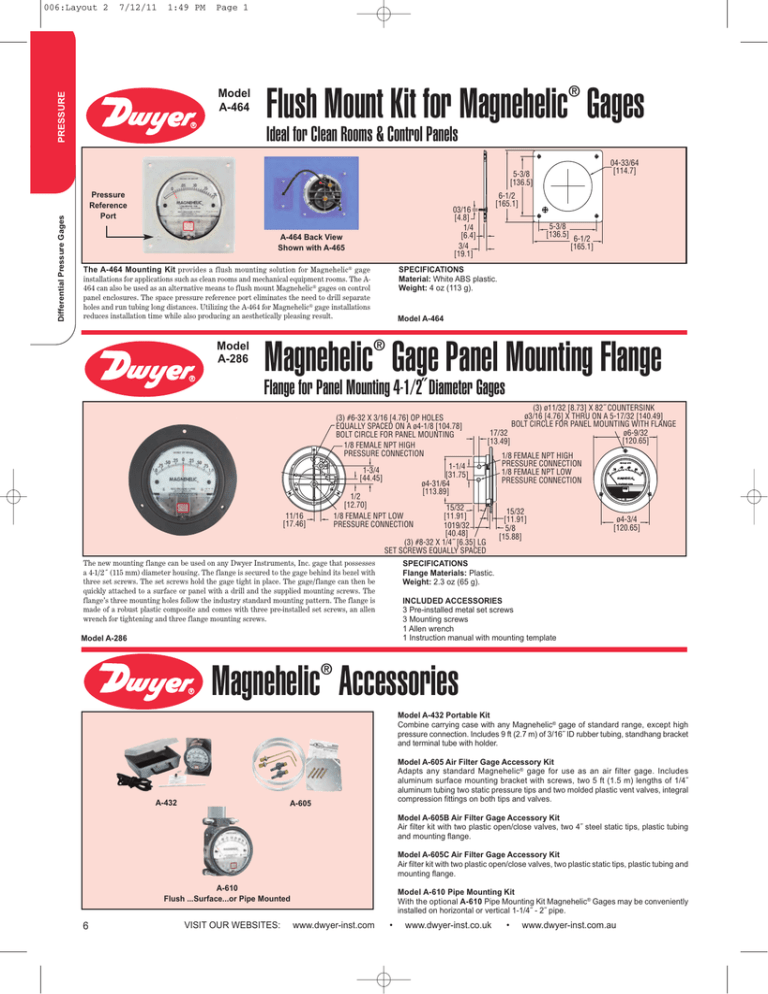 Model A-286 Catalog Page Model A-286 Catalog Page