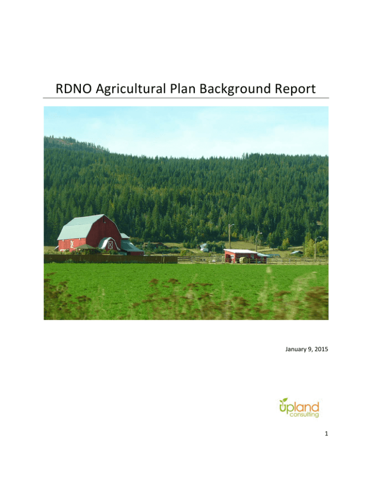 Agricultural Plan Background Report Agricultural Plan Background Report