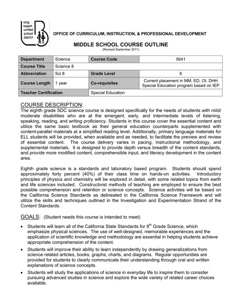SDC Outline SDC Outline