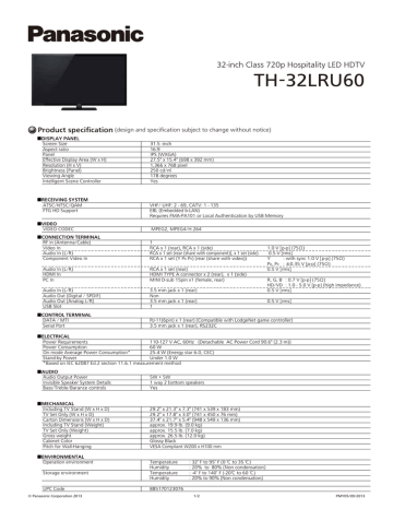 TH-32LRU60 TH-32LRU60