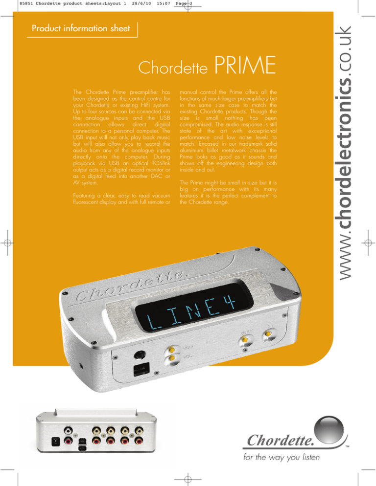 Chordette Prime Chordette Prime