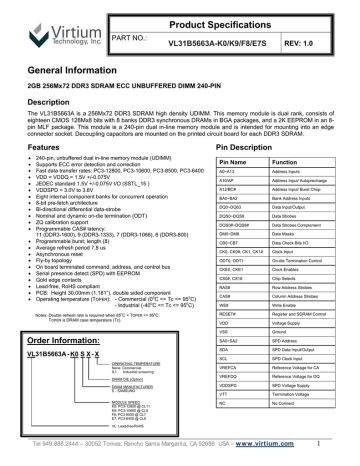 datasheet for VL31B5663A datasheet for VL31B5663A