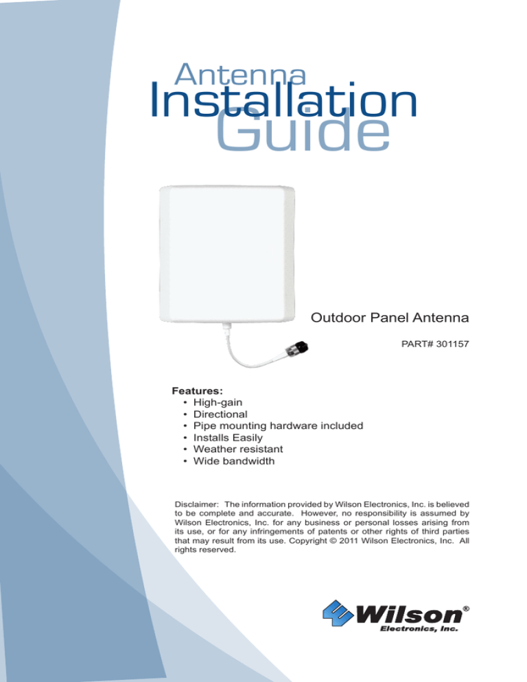 Panel Antenna Installation Guide Panel Antenna Installation Guide