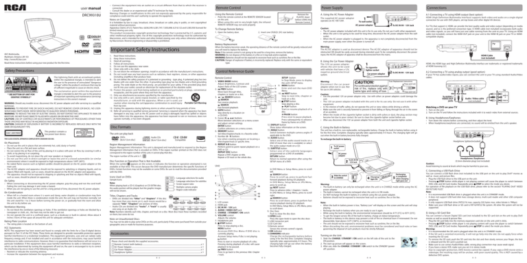 DRC99310U Product Manual DRC99310U Product Manual