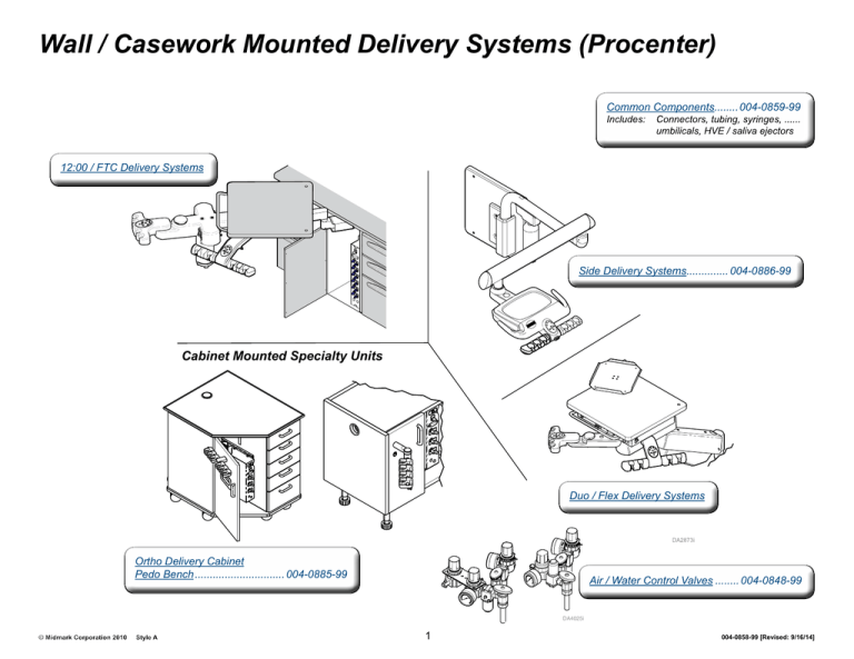 Wall / Cabinet / Floor Mounted Delivery Systems Wall / Cabinet / Floor Mounted Delivery Systems