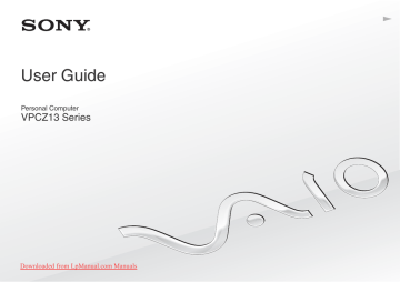 Sony VAIO VPC-Z13S9R User guide | Manualzz