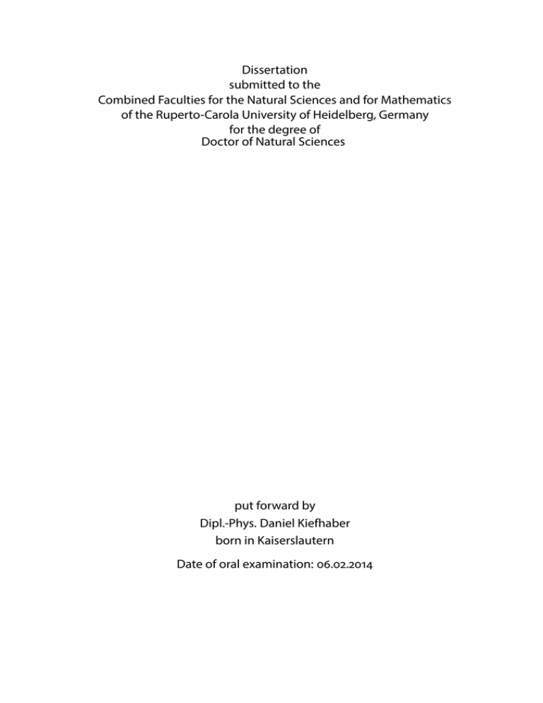 Dissertation Daniel Kiefhaber Dissertation Daniel Kiefhaber
