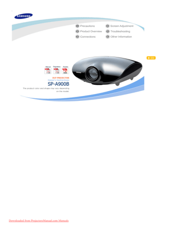 Samsung SP-A900B DLP User Guide Samsung SP-A900B DLP User Guide