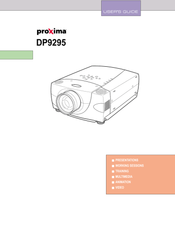 InFocus DP9295 Projector User Guide InFocus DP9295 Projector User Guide