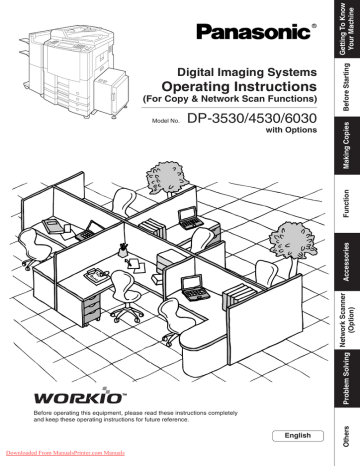 Panasonic DP-3530 User Guide Panasonic DP-3530 User Guide